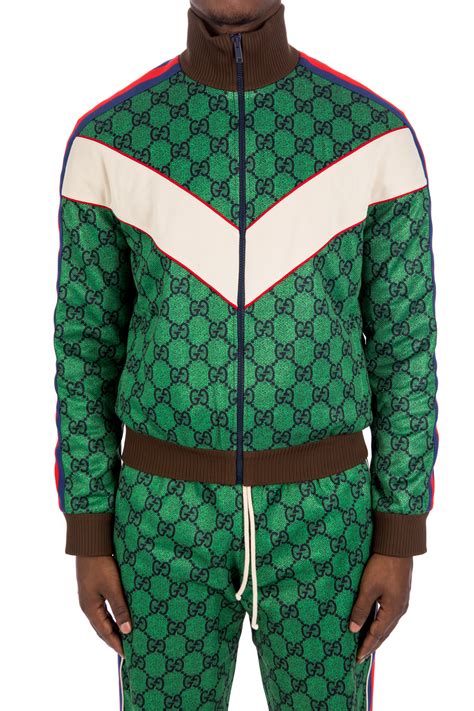 gucci tracksuit green and red|Gucci full tracksuits.